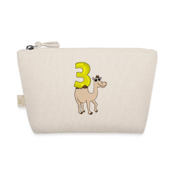 3 birthday 3 years old with animal motif - three - Organic Pouch - nature - Front