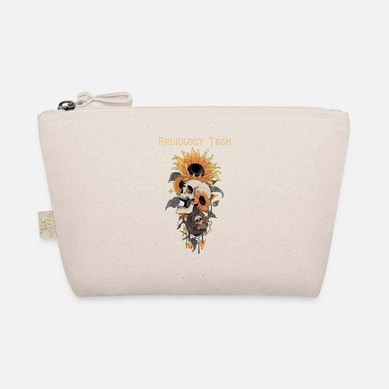 Radiology Technology Flower Lover Skull Floral Pun Organic Pouch