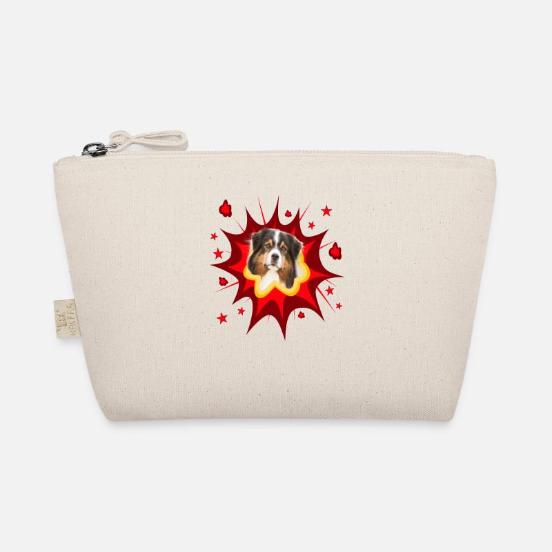 Comic Hund Design - Pow - Australian Shepherd Bio-Täschchen