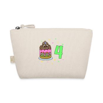 With Spider - Children's Birthday 4 Years - Organic Pouch - nature - Front