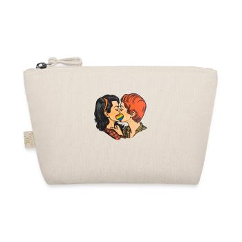Couple d’amour avec cœur arc-en-ciel - Trousse biologique - nature - Devant