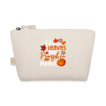 Autumn Leaves and Pumpkins Please Leaf Hello - Organic Pouch - nature - Front