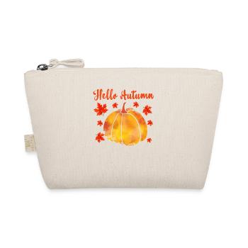 Hello Autumn Leaves Autumn Floral Pumpkin Flowers - Organic Pouch - nature - Front