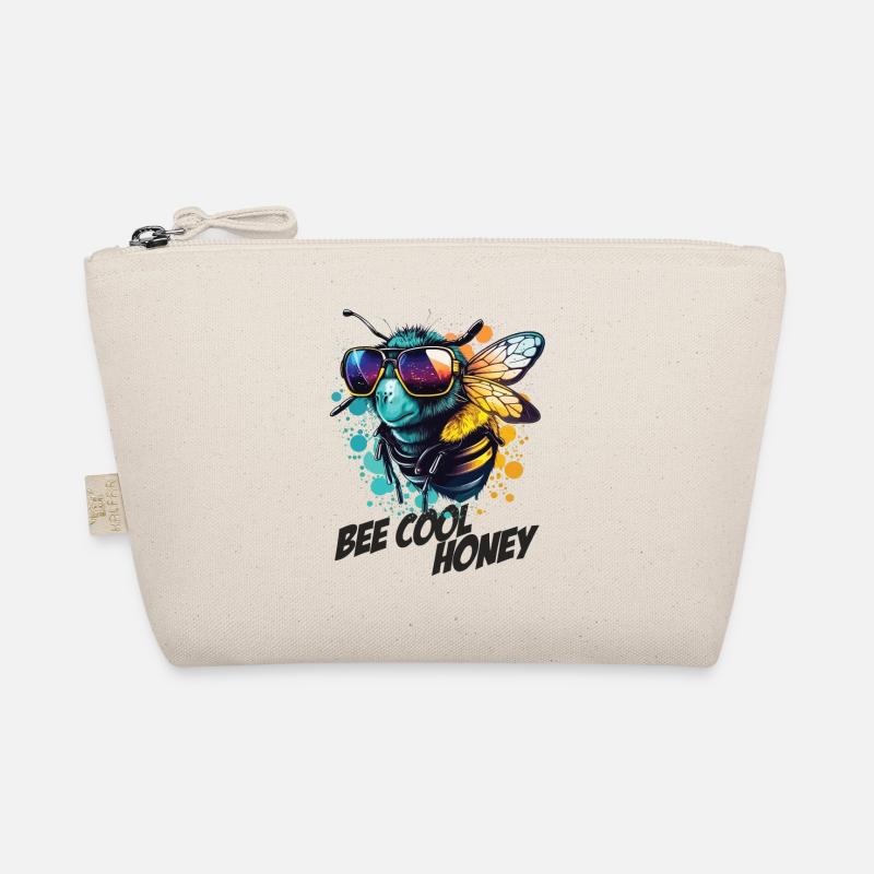 Graffiti Hummel mit Sonnenbrille Bee Cool Honey Bio-Täschchen