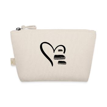 Three Harmonicas In a Heart Harmonica Harmonicist - Organic Pouch - nature - Front
