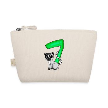 7 birthday 7 years old with animal motif - seven - Organic Pouch - nature - Front