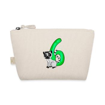 6 Birthday 6 years old with animal motif - six - Organic Pouch - nature - Front