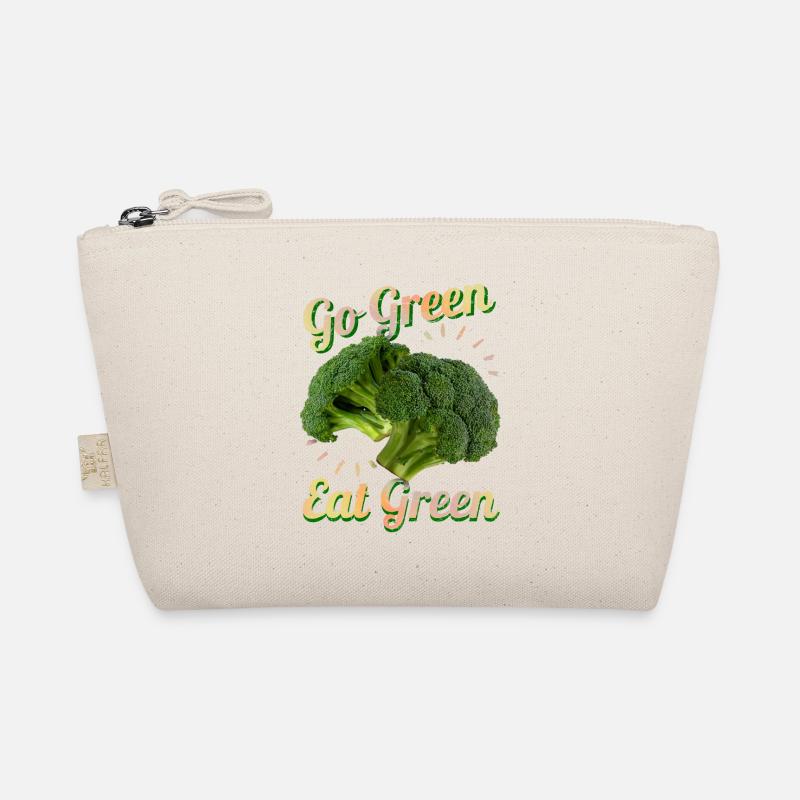 Vegan Diet, Vegan Broccoli Vegetable Saying Organic Pouch