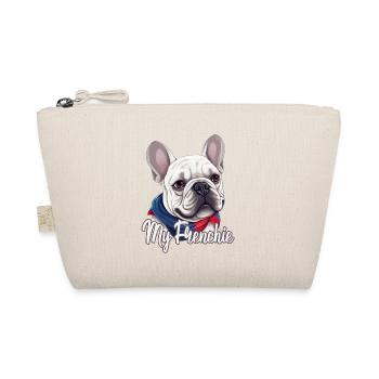 Niedliche Bulldogge Mops Hund - Bio-Täschchen - Natur - Vorne