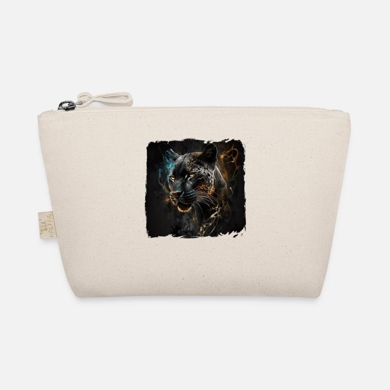 Schwarzer Panther Großkatze Bio-Täschchen