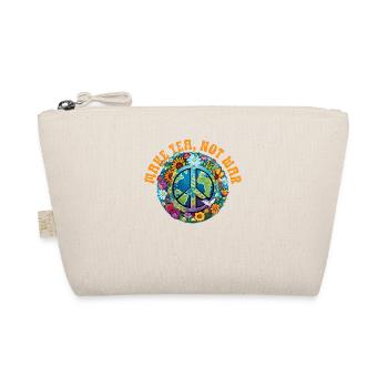 Hippie Peace Sign Peace Flowers Flower Child - Organic Pouch - nature - Front