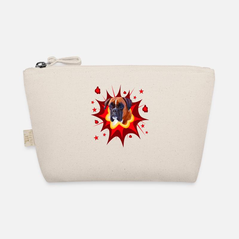 Comic Hund Design - Pow - Deutscher Boxer Bio-Täschchen