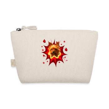 Comic Dog Design - Pow - Yorkshire Terrier - Organic Pouch - nature - Front
