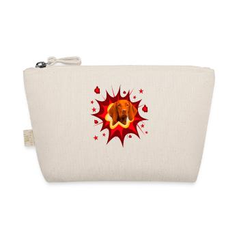 Comic Dog Design - Pow - Vizsla - Organic Pouch - nature - Front