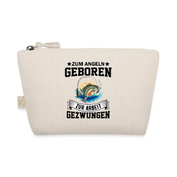 Zum Angeln geboren zum Arbeiten gezwunen Angler - Bio-Täschchen - Natur - Vorne