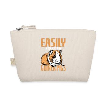 Easily Distracted By Guinea Pigs Rodent Cavy Lover - Organic Pouch - nature - Front