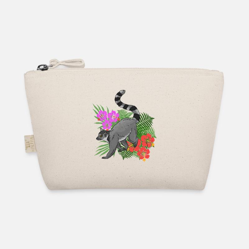 Lemur Blumen Bio-Täschchen