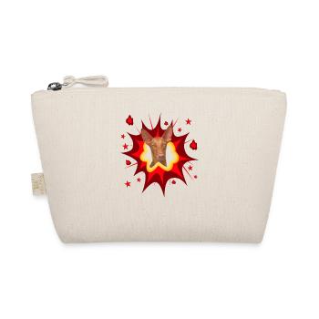 Comic Dog Design - Pow - Pharaoh Dog - Organic Pouch - nature - Front