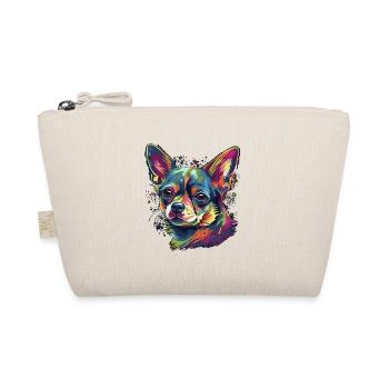Chihuahua | Abstrakte Malerei | Farbe | Niedlicher - Bio-Täschchen - Natur - Vorne