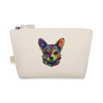 Chihuahua | Abstrakte Malerei | Farbe | Niedlicher - Bio-Täschchen - Natur - Vorne