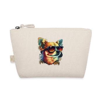 Chihuahua | Abstrakte Malerei | Farbe | Niedlicher - Bio-Täschchen - Natur - Vorne