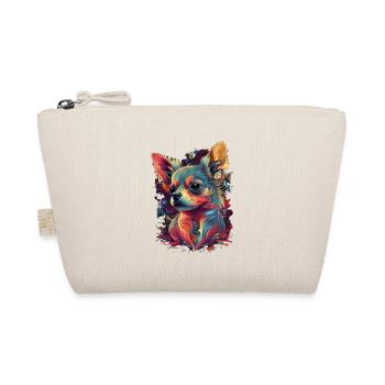 Chihuahua | Abstrakte Malerei | Farbe | Niedlicher - Bio-Täschchen - Natur - Vorne