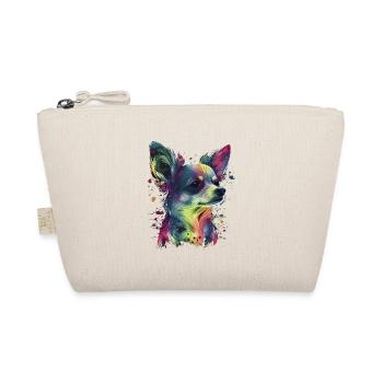 Chihuahua | Abstrakte Malerei | Farbe | Niedlicher - Bio-Täschchen - Natur - Vorne