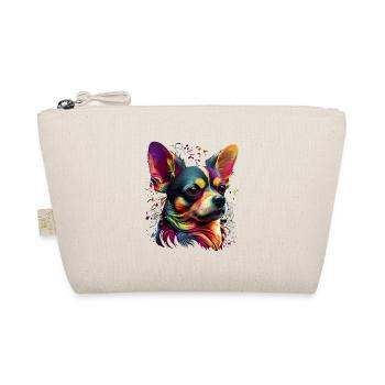 Chihuahua | Abstrakte Malerei | Farbe | Niedlicher - Bio-Täschchen - Natur - Vorne