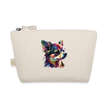 Chihuahua | Abstrakte Malerei | Farbe | Niedlicher - Bio-Täschchen - Natur - Vorne