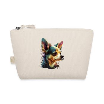 Chihuahua | Abstrakte Malerei | Farbe | Niedlicher - Bio-Täschchen - Natur - Vorne