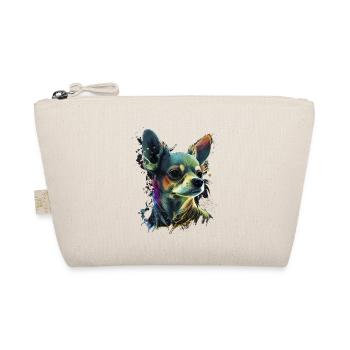Chihuahua | Abstrakte Malerei | Farbe | Niedlicher - Bio-Täschchen - Natur - Vorne