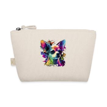 Chihuahua | Abstrakte Malerei | Farbe | Niedlicher - Bio-Täschchen - Natur - Vorne