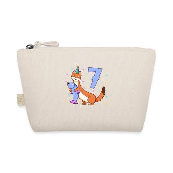 With Weasel - Children's Birthday 7 Years - Organic Pouch - nature - Front
