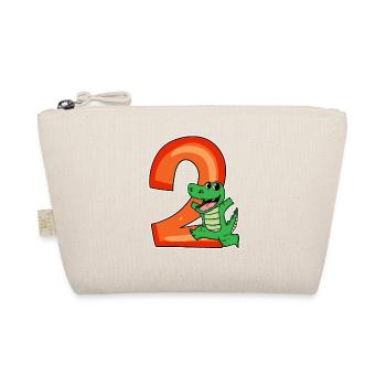 2 birthday 2 years old with animal motif - two - Organic Pouch - nature - Front
