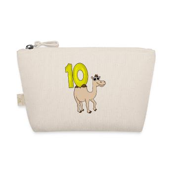 10 birthday 10 years old with animal motif - ten - Organic Pouch - nature - Front