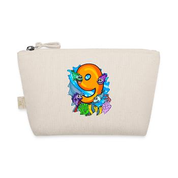 9 years old - 9th birthday with animal motif - Organic Pouch - nature - Front