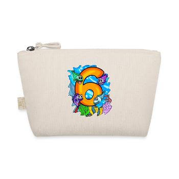 6 Birthday 6 years old with animal motif - six - Organic Pouch - nature - Front
