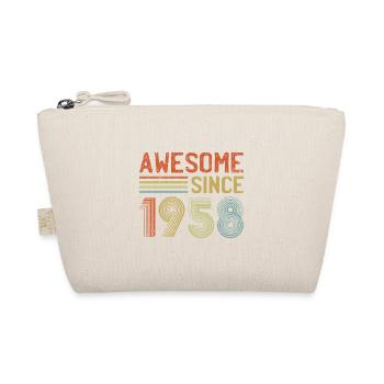 Vintage 1958 65th Birthday 65 Years of Strength - Organic Pouch - nature - Front