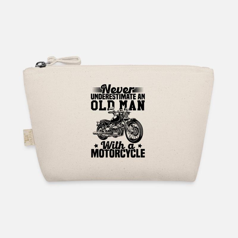 Unterschätzen Sie niemals einen alten Mann mit einem Motorrad Bio-Täschchen