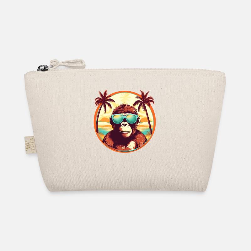 Magie du soleil, du sable et du singe: design de plage élégant Trousse biologique