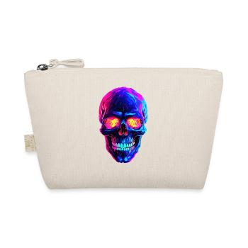 Punk and Grunge Vibes: Skull Design - Organic Pouch - nature - Front