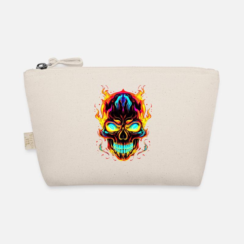 Evoke the Dark Side: Unique Skull Gothic Organic Pouch