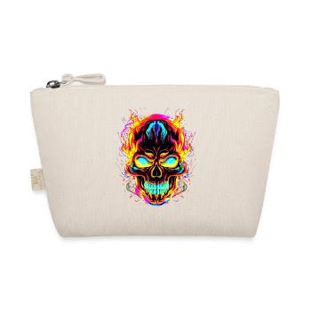 Edgy and Alternative: Gothic Skull - Organic Pouch - nature - Front