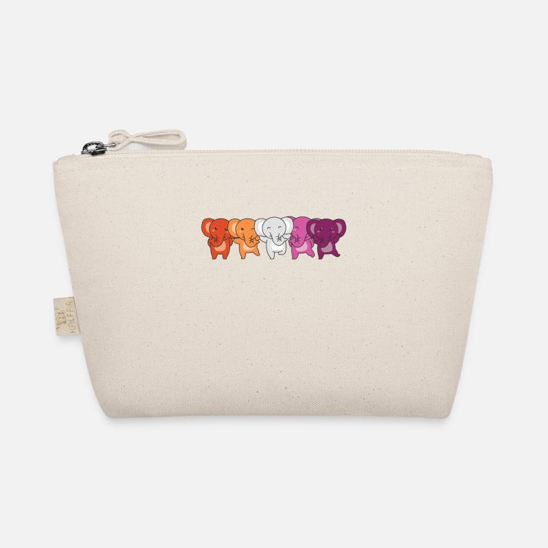 Lesbian Flag Pride LGBTQ Mignon éléphant Trousse biologique
