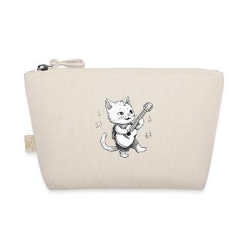 Cat playing guitar - Organic Pouch - nature - Front