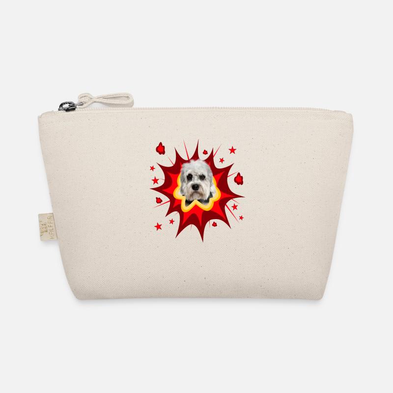 Comic Dog Design - Pow - Dandy Dinmont Terrier Organic Pouch