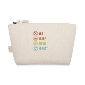 Eat Sleep Tiger Repeat Wildcat Big Cat - Organic Pouch - nature - Front