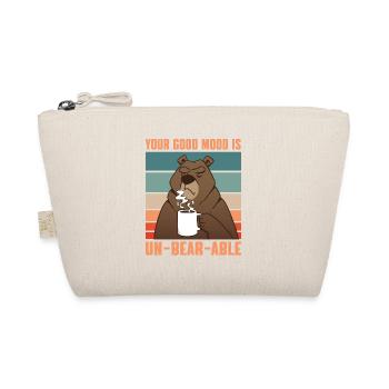 Funny Morning Coffee Drinking Brown Bear Bear - Organic Pouch - nature - Front