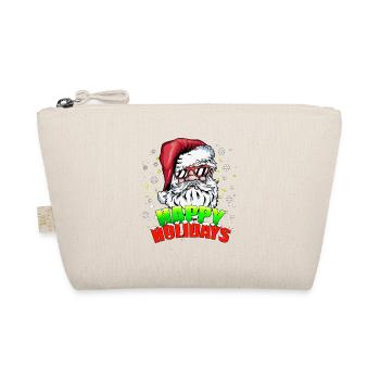 Weihnachtsfest Happy Holiday Weihnachtsmann - Bio-Täschchen - Natur - Vorne