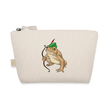 Frosch Bogenschütze Bogen - Bio-Täschchen - Natur - Vorne